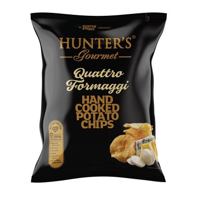 Hunter's Gourmet Hand Cooked Potato Chips - Quattro Formaggi - (125gm)